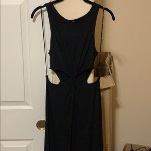 Long black cutout maxi dress